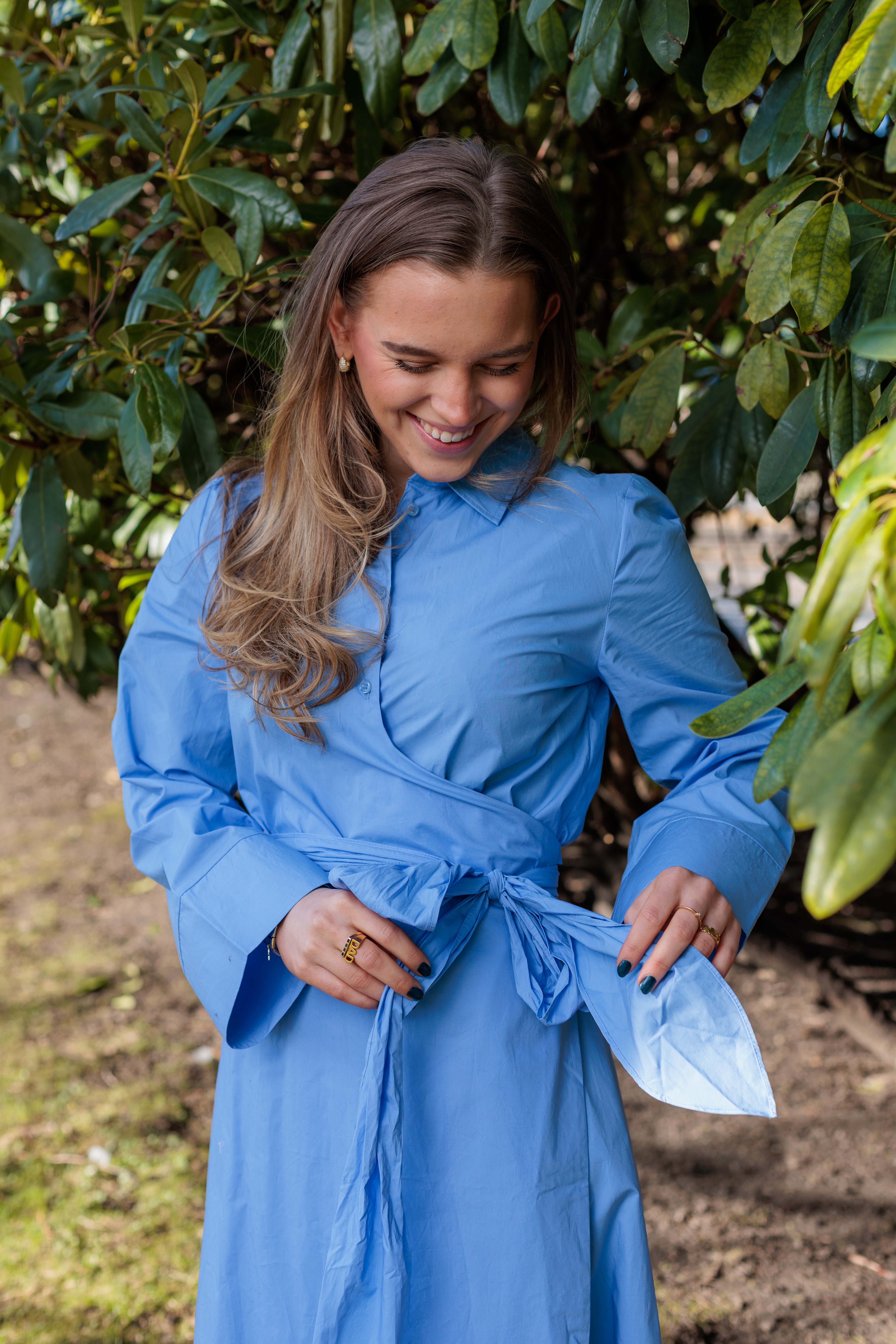 Aviana Lang Kjole - Blå/ Cornflower Blue